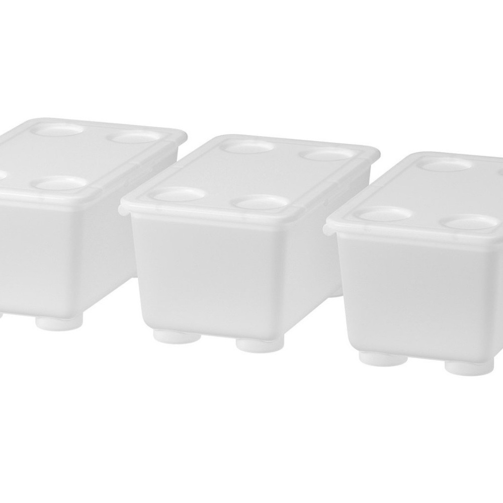 IKEA White Modular Storage Containers pack of 3